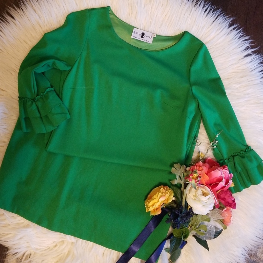 Kelly Green sheath Layering Dress Dainty Jewells